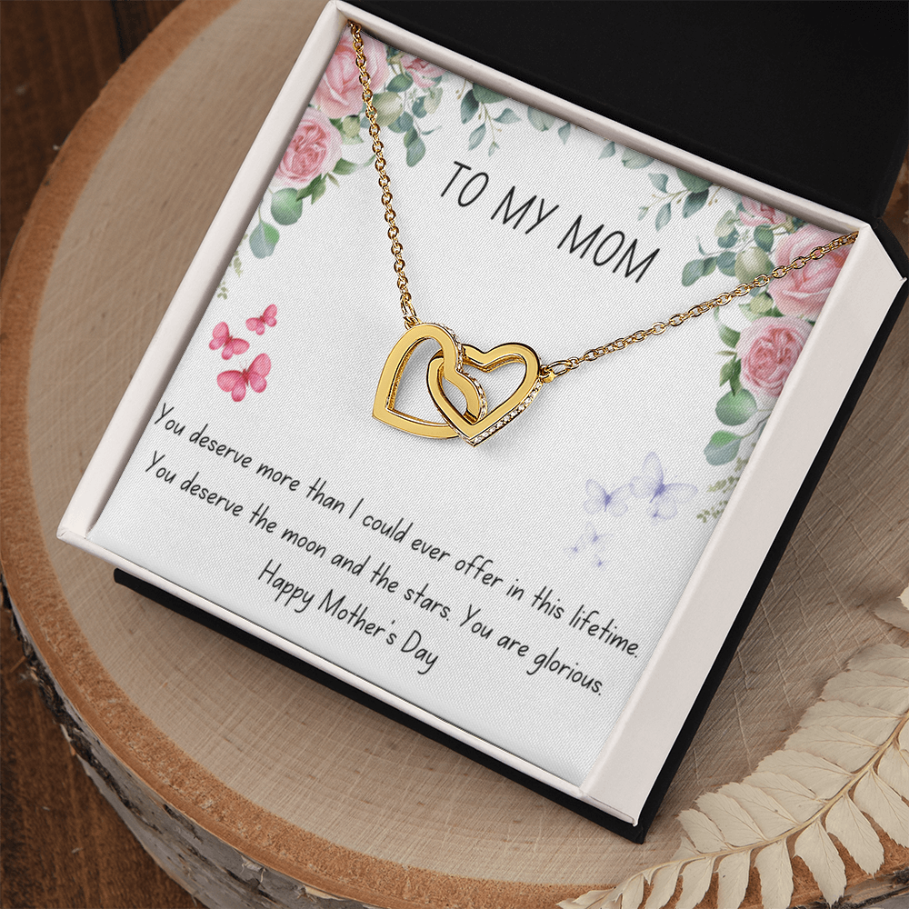 Gold Hearts Necklace for Mom