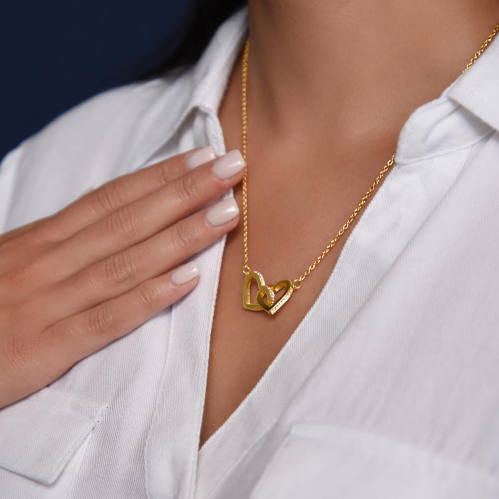 Gold Hearts Necklace for Mom