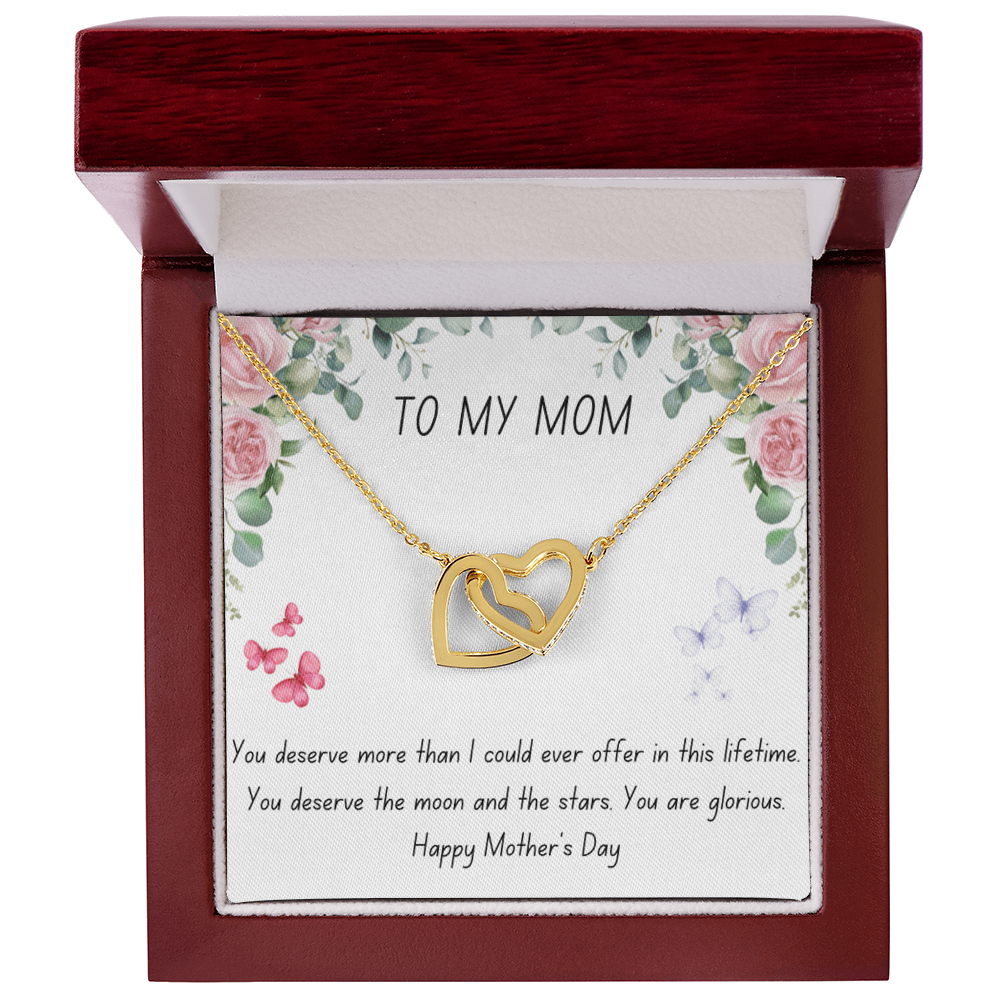 Gold Hearts Necklace for Mom