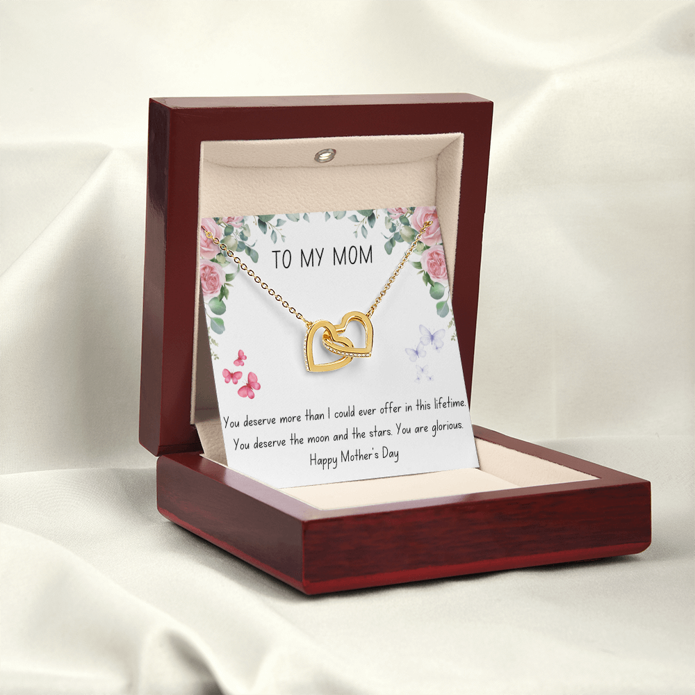 Gold Hearts Necklace for Mom