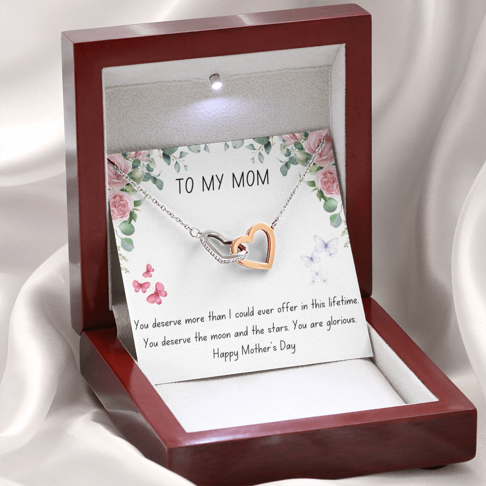 Gold Hearts Necklace for Mom