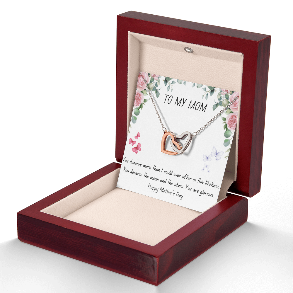 Gold Hearts Necklace for Mom