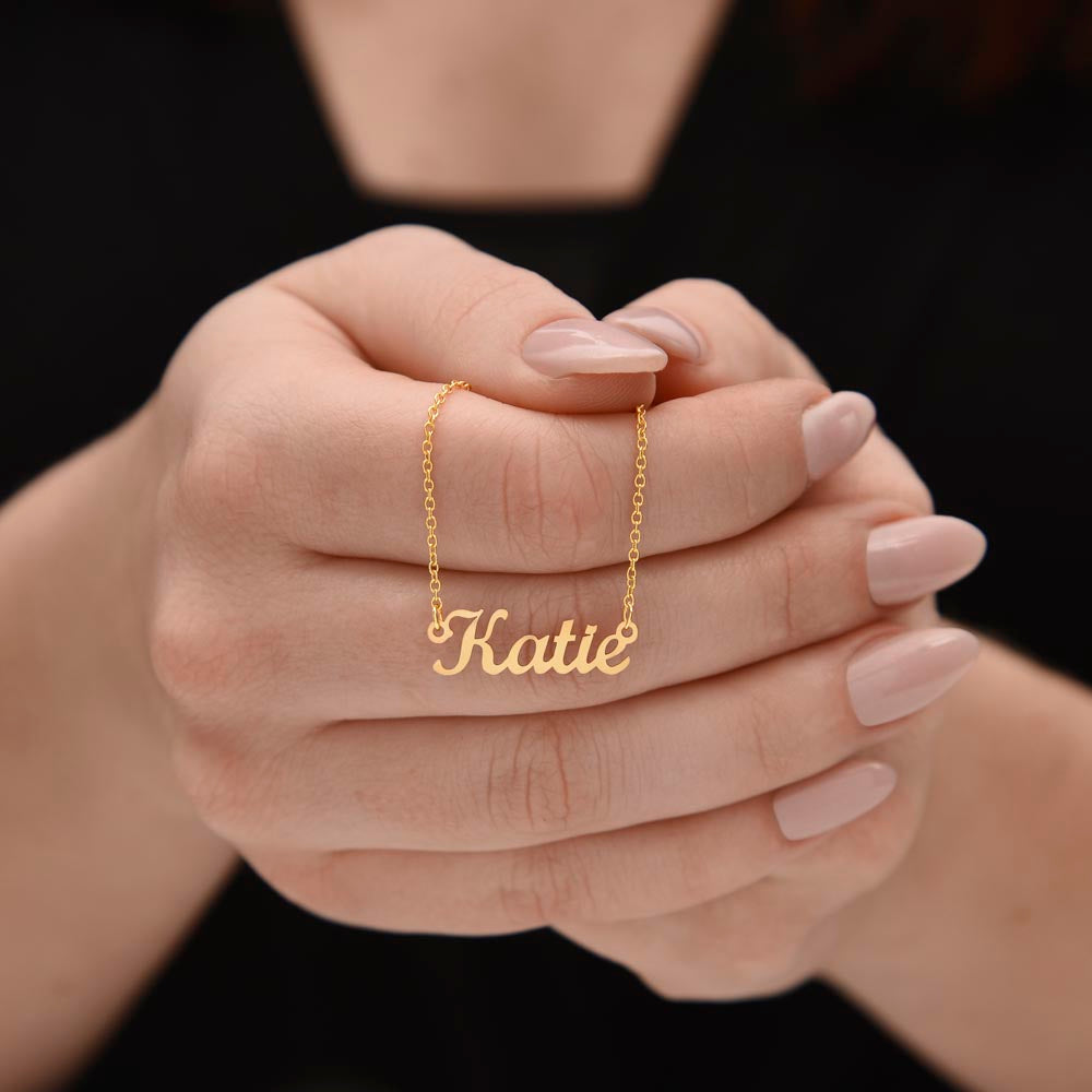 18k Gold Custom Name Necklace