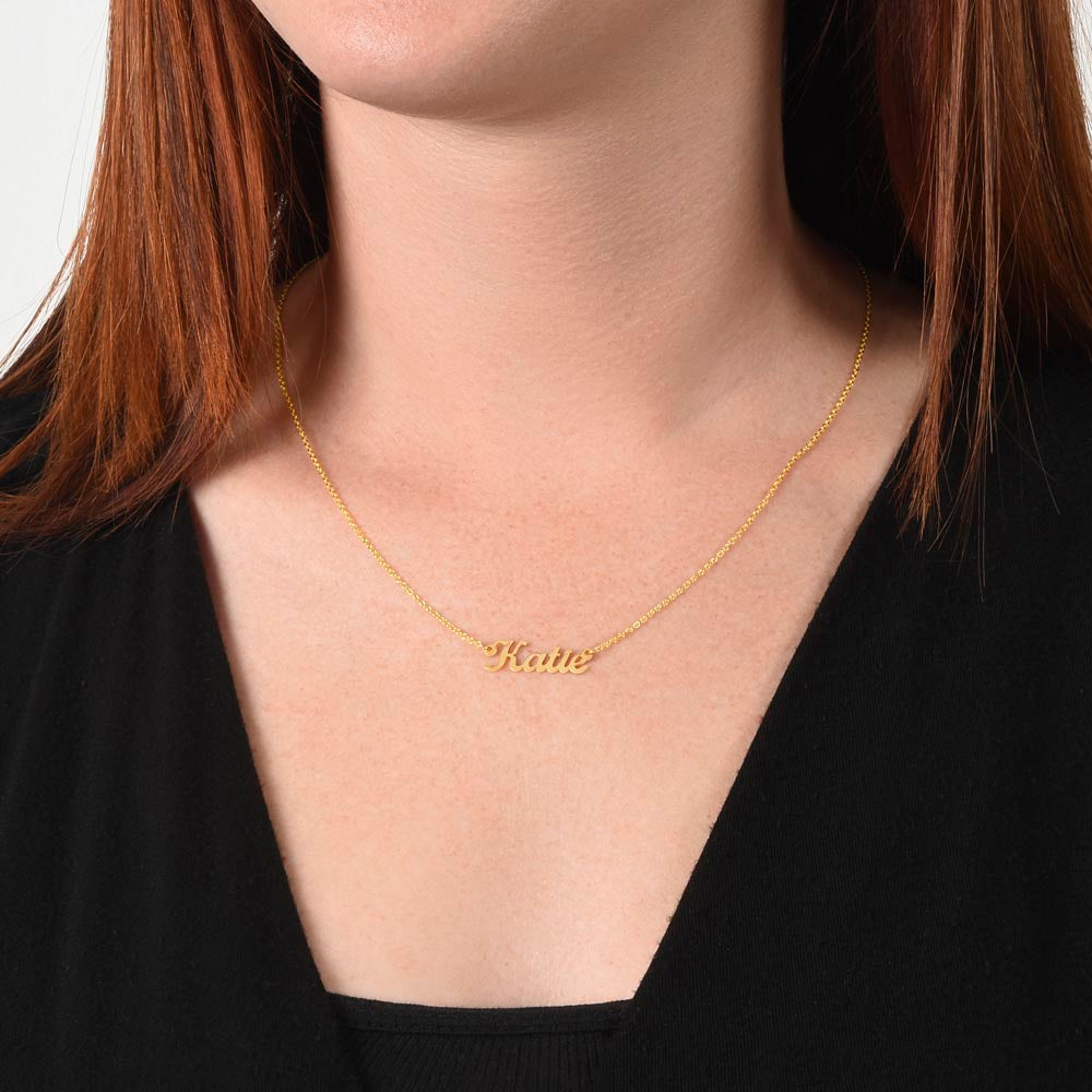 18k Gold Custom Name Necklace