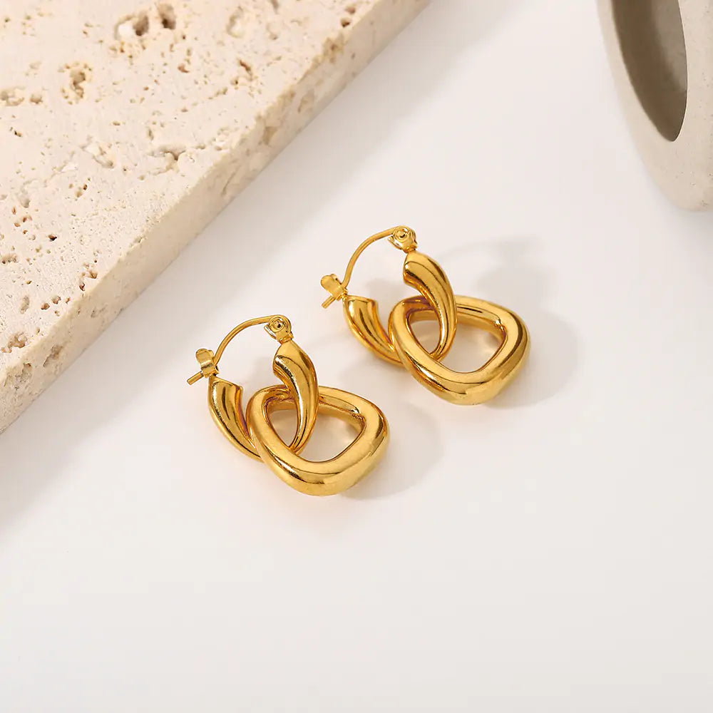 18k Gold Hoop Earrings