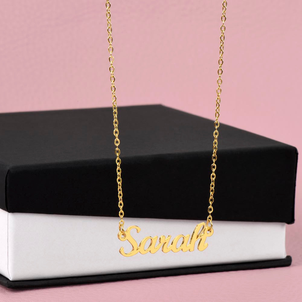 18k Gold Custom Name Necklace