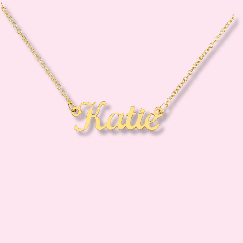 18k Gold Custom Name Necklace