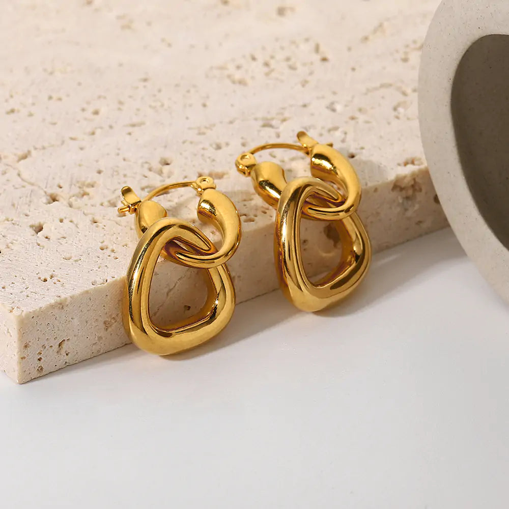 18k Gold Hoop Earrings
